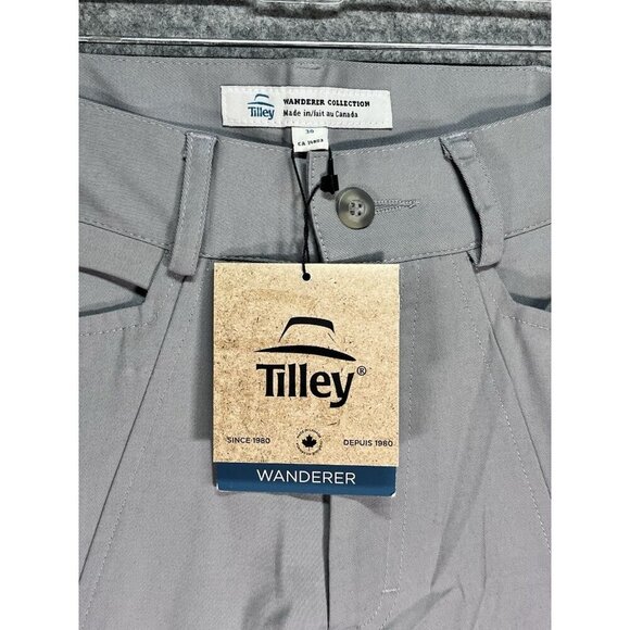 Tilley Wanderer Brooks Pants Wanderer Collection Grey Size 30 NWT Gorpcore - Picture 3 of 10